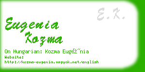 eugenia kozma business card